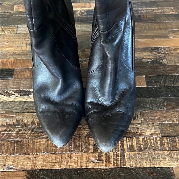 Via Spiga Chocolate Brown Leather Heeled Boots - Picture 5 of 8